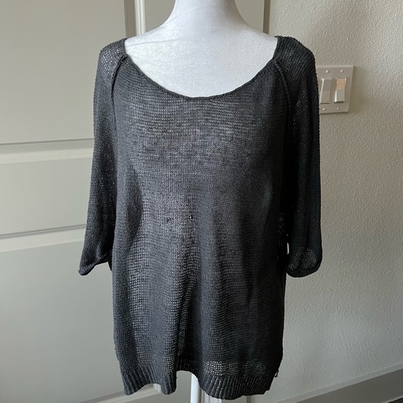 American Vintage Gray Crew Neck Sweater Relaxed Fit - Picture 1 of 9